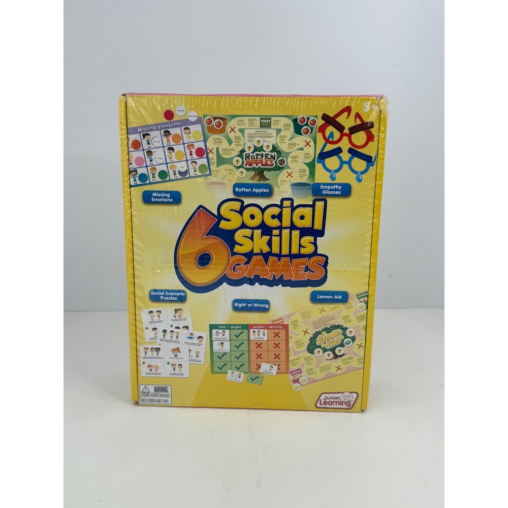 Junior Learning 6 Social Skills Games Educational Board Games Set New Sealed